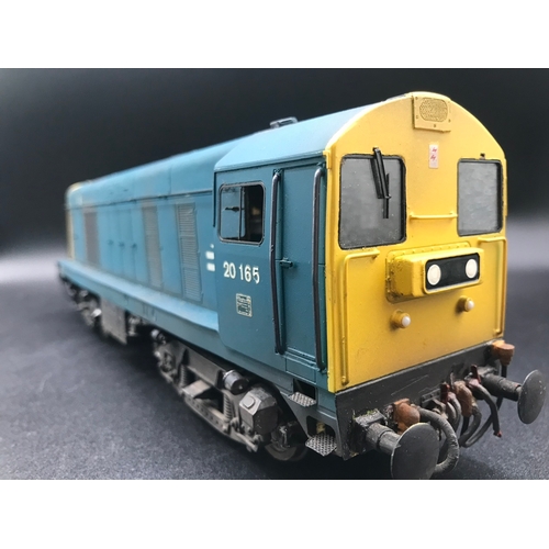 225 - Brass Kit Built 'O' Gauge Class 20 Diesel Locomotive Bo-Bo 20 165 in BR Blue, Tested Runner, Finesca... 