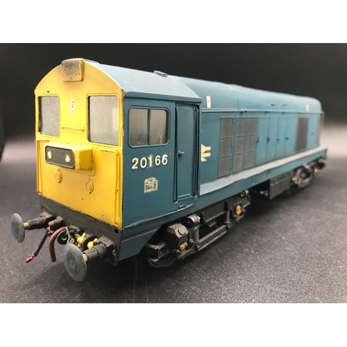 226 - Brass Kit Built 'O' Gauge Class 20 Diesel Locomotive Bo-Bo 20 166 in BR Blue, Tested Runner, Finesca... 