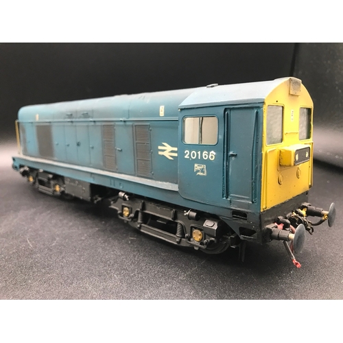 226 - Brass Kit Built 'O' Gauge Class 20 Diesel Locomotive Bo-Bo 20 166 in BR Blue, Tested Runner, Finesca... 