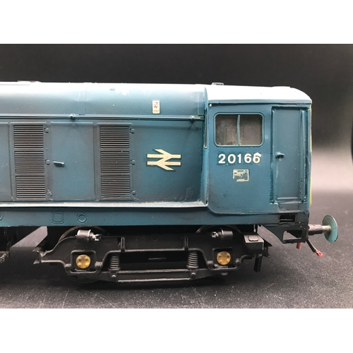 226 - Brass Kit Built 'O' Gauge Class 20 Diesel Locomotive Bo-Bo 20 166 in BR Blue, Tested Runner, Finesca... 