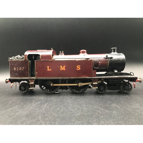 218 - O Gauge Brass Course Scale 4-4-2 Tank Locomotive in LMS Maroon No.2137 'Tilbury Tank', Converted to ... 