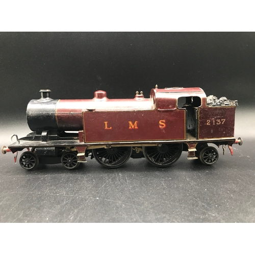 218 - O Gauge Brass Course Scale 4-4-2 Tank Locomotive in LMS Maroon No.2137 'Tilbury Tank', Converted to ... 