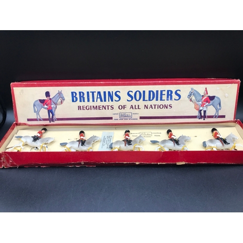 109 - Britains Set 32 Royal Scots Greys (1958 version) comprising officer and four troopers holding sabres... 