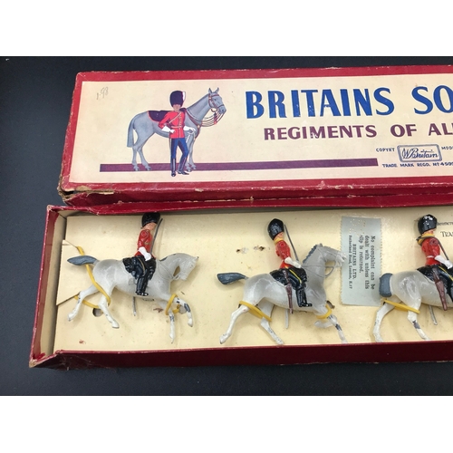 109 - Britains Set 32 Royal Scots Greys (1958 version) comprising officer and four troopers holding sabres... 