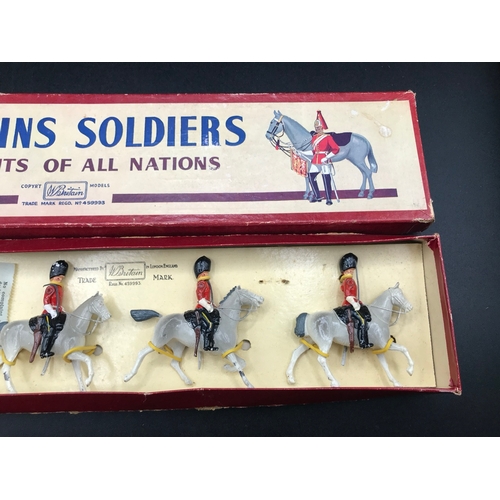 109 - Britains Set 32 Royal Scots Greys (1958 version) comprising officer and four troopers holding sabres... 