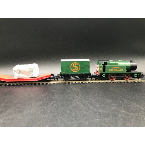 317 - Three Eddie Stobart OO Hornby Locomotives with two Stobart Rolling Stock and Skaledale R6546 Logisti... 