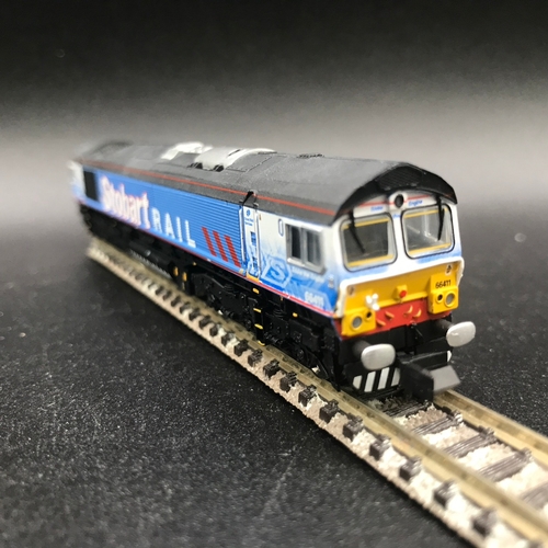 356 - Dapol ND-067 Class 66 Stobart 66411 Eddie the Engine N Gauge, As New, Tested Runner, I suspect first... 