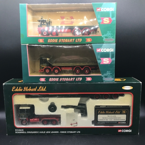 70 - Limited Edition 536/3200 Corgi CC12610 Scammell Crusader 2 Axle Low Loader Eddie Stobart 1:50 with C... 