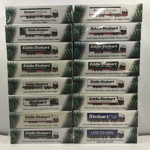 72 - 16 Atlas Eddie Stobart 1:76 Scale Lorries and Coach, Undisturbed from Packaging, All Boxes Sealed in... 