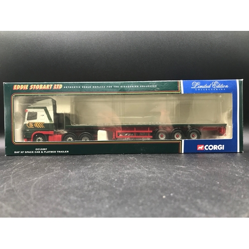 74 - 7 Corgi Eddie Stobart 1:50 Scale Lorries, Five Limited Edition, Includes CC13201 DAF XF Super Space ... 