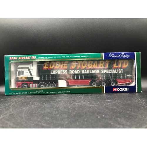 74 - 7 Corgi Eddie Stobart 1:50 Scale Lorries, Five Limited Edition, Includes CC13201 DAF XF Super Space ... 