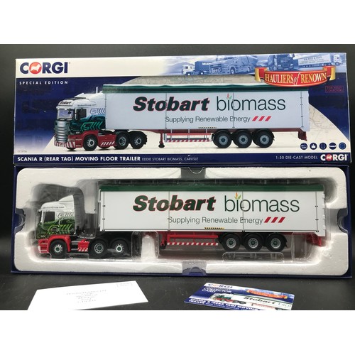 75 - 4 Corgi Eddie Stobart 'Hauliers of Renown' 1:50 Scale Lorries, Special Editions, Includes CC13745 Sc... 