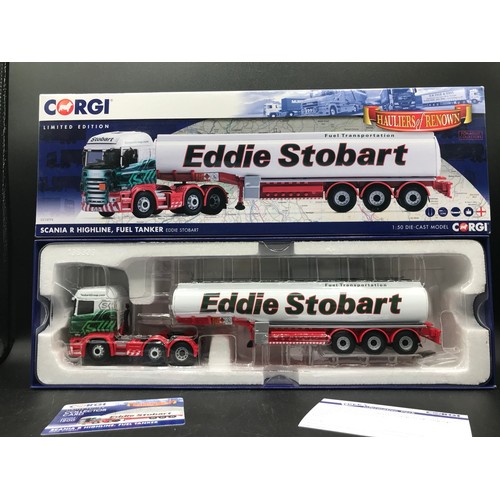 75 - 4 Corgi Eddie Stobart 'Hauliers of Renown' 1:50 Scale Lorries, Special Editions, Includes CC13745 Sc... 