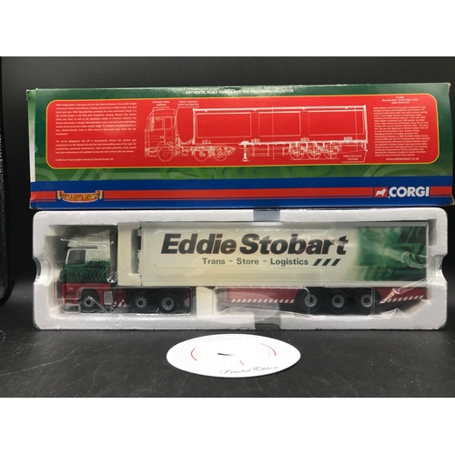 77 - 3 Corgi Eddie Stobart 'Hauliers of Renown' 1:50 Scale Lorries, Limited Editions, Includes CC140002 V... 