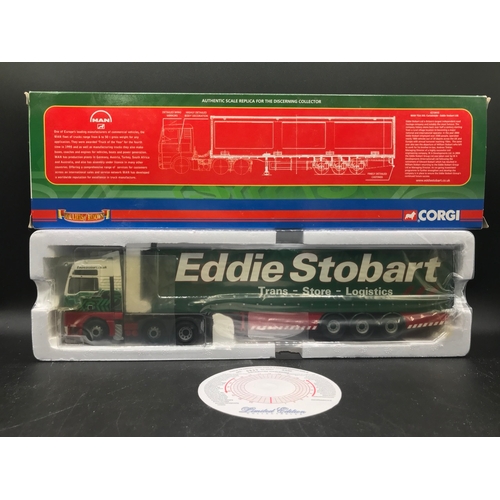 77 - 3 Corgi Eddie Stobart 'Hauliers of Renown' 1:50 Scale Lorries, Limited Editions, Includes CC140002 V... 