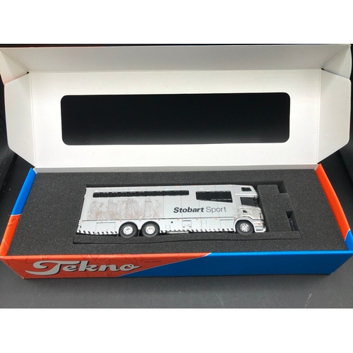 78 - Three Tekno 1:50 Scale Eddie Stobart Trucks, Limited Editions, including 9255s Scania Oakley Horsebo... 