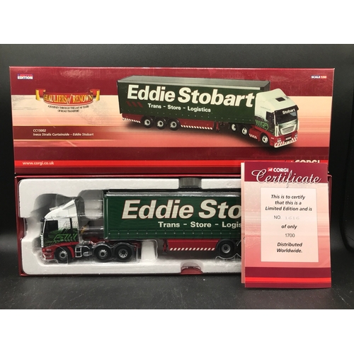 79 - 4 Corgi Eddie Stobart 'Hauliers of Renown' 1:50 Scale Trucks, Limited Editions (3), Includes CC15002... 