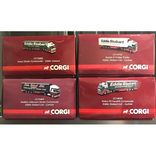 80 - 4 Corgi Eddie Stobart 'Hauliers of Renown' 1:50 Scale Trucks, Limited Editions (3), Includes CC15002... 