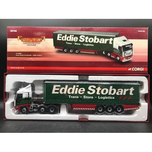 80 - 4 Corgi Eddie Stobart 'Hauliers of Renown' 1:50 Scale Trucks, Limited Editions (3), Includes CC15002... 