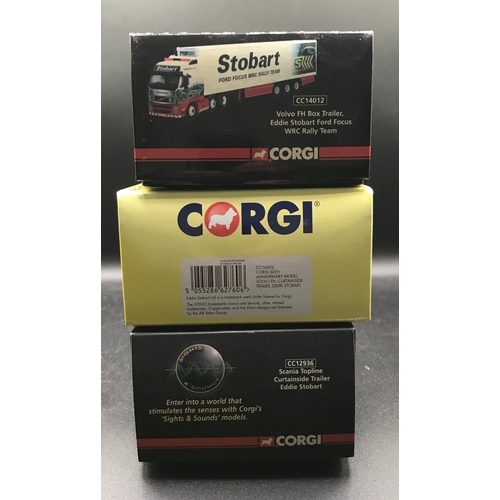 81 - 3 Corgi Eddie Stobart 1:50 Scale Trucks, Limited Editions (3) including 60 Year Anniversary, Include... 