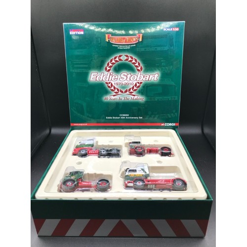 69 - Corgi boxed CC99203 Eddie Stobart 1954 to 2011 Commemorative 2-piece Set and CC99202 Eddie Stobart 4... 