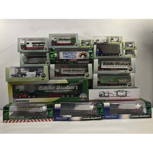 83 - 19 Oxford Die-cast Stobart Vehicles in Cases, 1:76 Scale unless stated, Undisturbed from Packaging, ... 