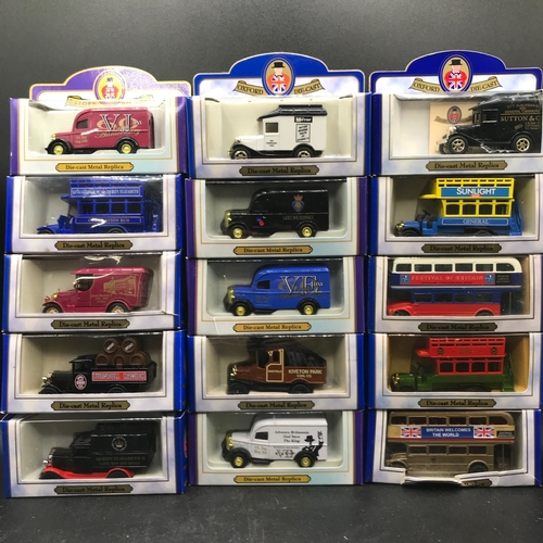 89 - 15 Oxford Die-cast Metal Replicas Trucks and Buses Boxed, Undisturbed from Packaging, Boxes overall ... 