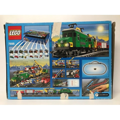 169 - Lego City Cargo Train Deluxe 7898 Train set with built Locomotive, four built Rolling-stock, Complet... 