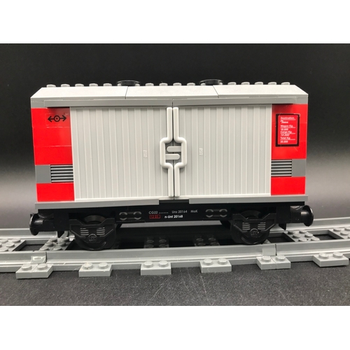 169 - Lego City Cargo Train Deluxe 7898 Train set with built Locomotive, four built Rolling-stock, Complet... 