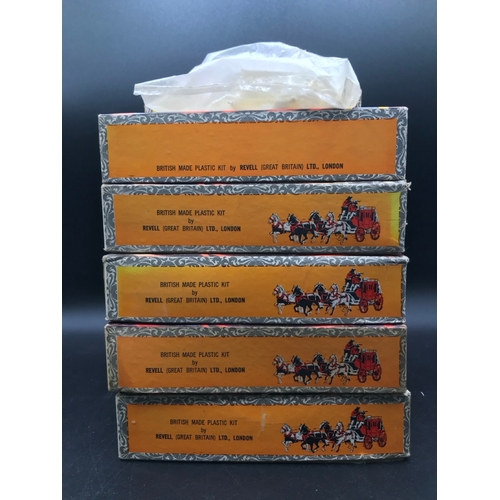 131 - 11 Vintage 50's Revell Miniature Masterpieces Roman Racing Chariot kits boxed, plus one other sealed... 