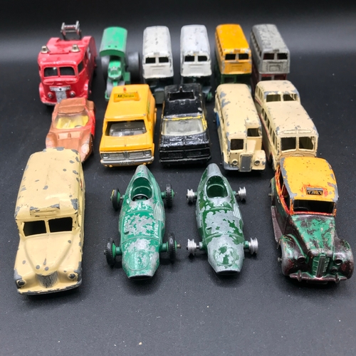 39 - 15 Dinky Die-cast Vehicles for Restoration, includes Dinky 252-G-2 Daimler Ambulance, 254 Austin Tax... 