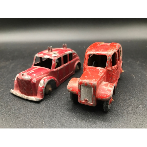 41 - Dinky 25k Streamline Fire Engine (Fair), no Ladder/Bell, Red Hubs/Black Tyres, together with another... 