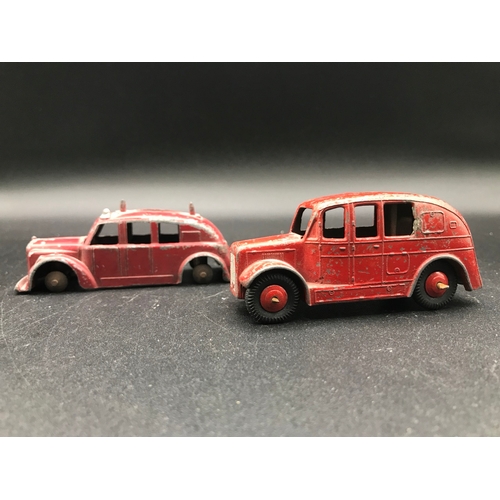 41 - Dinky 25k Streamline Fire Engine (Fair), no Ladder/Bell, Red Hubs/Black Tyres, together with another... 