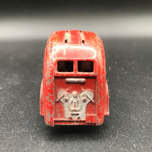 41 - Dinky 25k Streamline Fire Engine (Fair), no Ladder/Bell, Red Hubs/Black Tyres, together with another... 