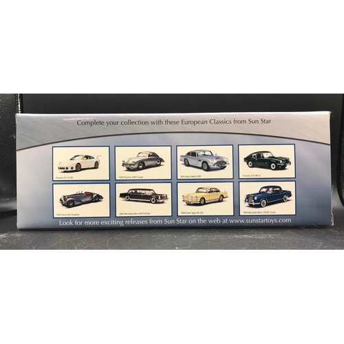 96 - Four 1:18 Scale Sports Cars each Excellent condition, Sun Star Jaguar XK140 Drophead Coupe (Box VG),... 