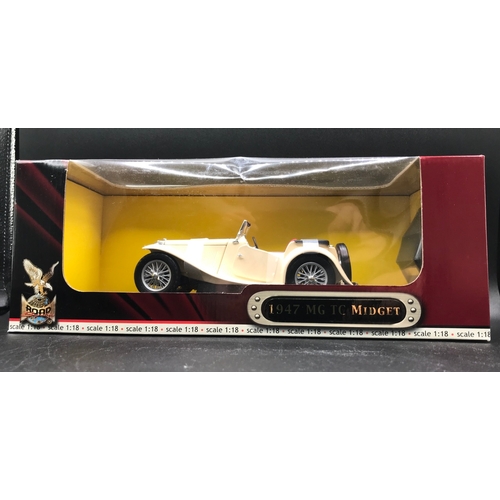 96 - Four 1:18 Scale Sports Cars each Excellent condition, Sun Star Jaguar XK140 Drophead Coupe (Box VG),... 