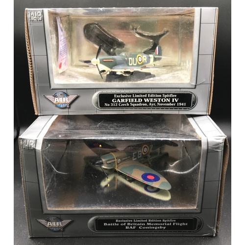 6 - Two 1:48 Scale Airplane Collection WWII Series Ltd Edition Spitfires, Garfield Weston IV No.312 Czec... 