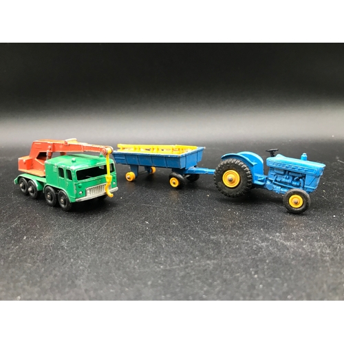 65 - A Mixed Lot of Dinky (4) and mostly Lesney Matchbox (12), Play worn in Poor/Fair condition, includes... 