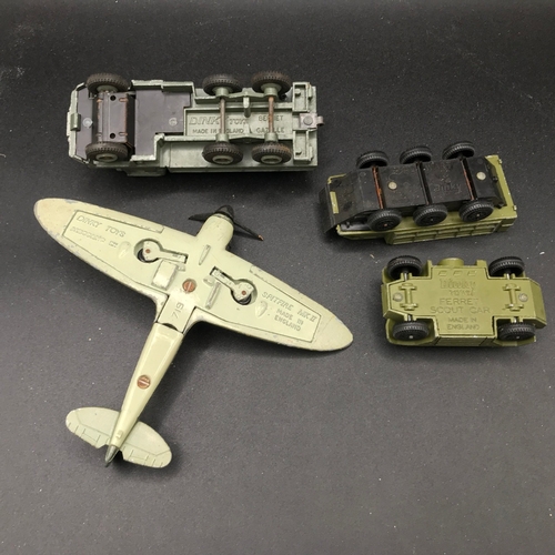 107 - Military Diecast Lot of a 1970s Budgie Toy Articulated Tank Transporter & Centurion Tank, Dinky's, C... 