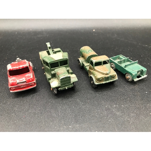 107 - Military Diecast Lot of a 1970s Budgie Toy Articulated Tank Transporter & Centurion Tank, Dinky's, C... 