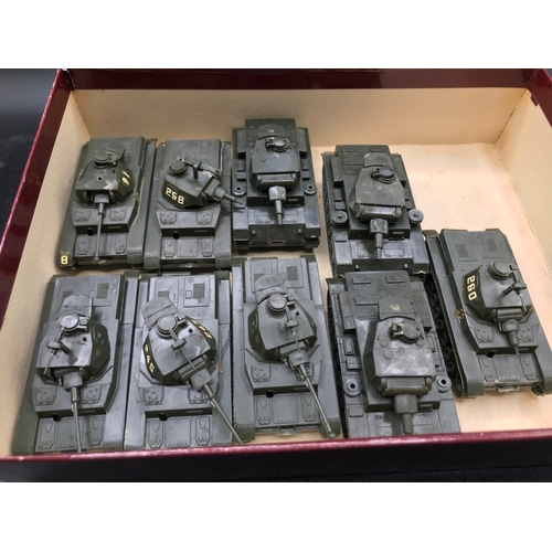 107 - Military Diecast Lot of a 1970s Budgie Toy Articulated Tank Transporter & Centurion Tank, Dinky's, C... 