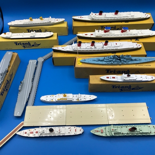 108 - 16 Boxed Triang Minic Waterline Ship Models 1:1200 Scale in the Original boxes, plus another 23 unbo... 