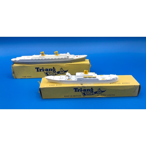 108 - 16 Boxed Triang Minic Waterline Ship Models 1:1200 Scale in the Original boxes, plus another 23 unbo... 