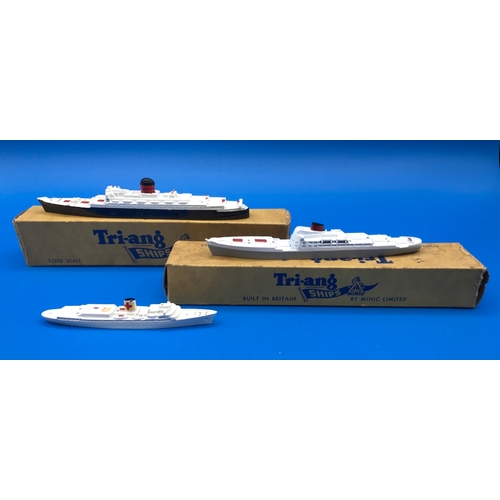 108 - 16 Boxed Triang Minic Waterline Ship Models 1:1200 Scale in the Original boxes, plus another 23 unbo... 