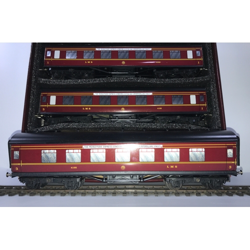 231 - Ace trains Vintage Gauge O Coach Set of Five, Coarse Scale Tinplate 