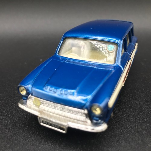 55 - Corgi Toys 440 Ford Consul Cortina Super Estate Car - Blue body, wood effect side and rear panels, c... 