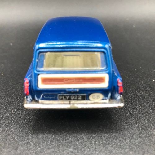 55 - Corgi Toys 440 Ford Consul Cortina Super Estate Car - Blue body, wood effect side and rear panels, c... 