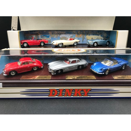 43 - Matchbox Dinky DY-902 and DY-903 three car 1:43 scale sets, DY-902 Classic Sports Cars Series I, Por... 