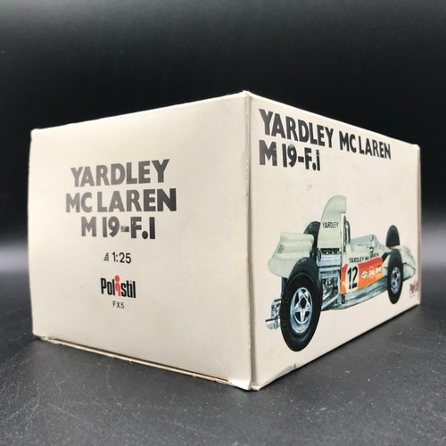 94 - Polistil FX5 1:25 Yardley McLaren M 19-F.1, Sits on original polystyrene plinth not secured, Signs o... 