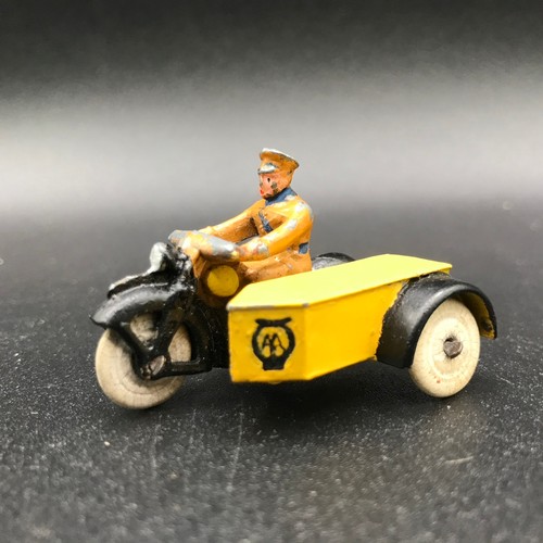 115 - Meccano Dinky Toys No.44 Pre-war AA Hut, Motor Cycle Patrol and Guides A2065, in Original Box with c... 